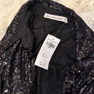 Abercrombie & Fitch Sparkling Black Sequin Blazer